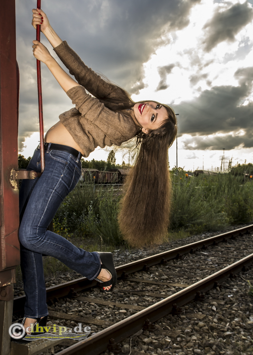 Picture of a photo shoot with model Masha. Not for sale, not for commercial use.