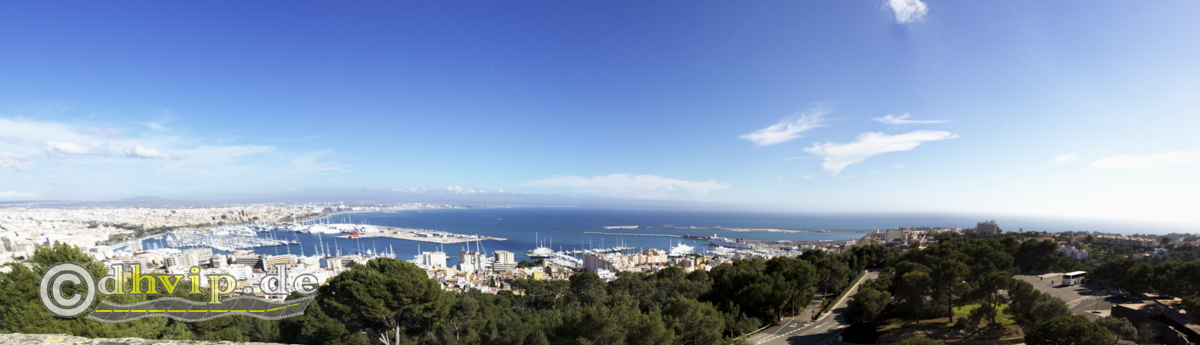 Panorama picture of Palma de Mallorca from Castel Bellver. Picture available for sale in the shop.